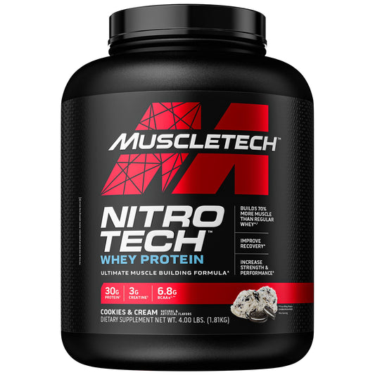 Whey Protein Powder MuscleTech Nitro-Tech Whey Protein Isolate & Peptides Protein