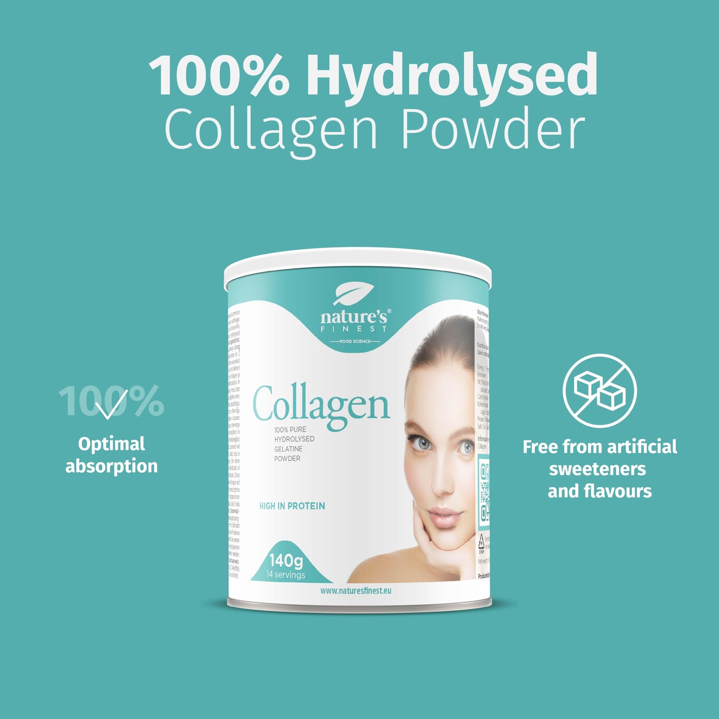 Nature's Finest by Nutrisslim Collagen Powder: 100% Hydrolysed Bovine Collagen