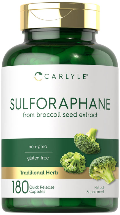 Carlyle Sulforaphane | from Broccoli Seed Extract | 180 Capsules | Traditional Herbal 