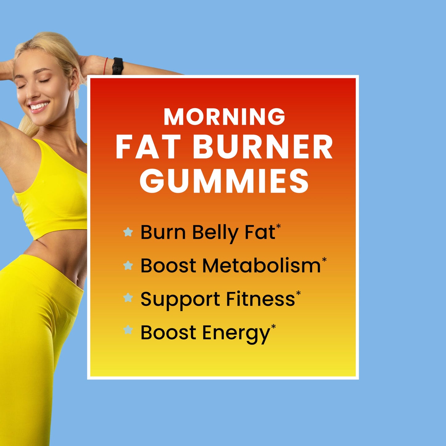 Morning Fat Burner Gummies for Weight Loss for Women & Men | Thermogenic Belly