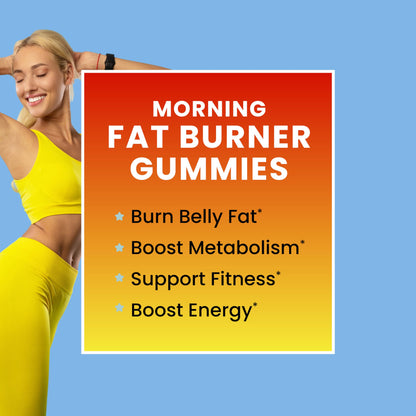 Morning Fat Burner Gummies for Weight Loss for Women & Men | Thermogenic Belly