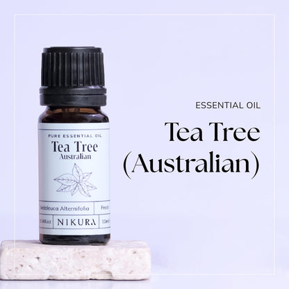 Nikura Pure Australian Tea Tree Essential Oil for Skin, Nail Fungus, Face, Hair, Acne