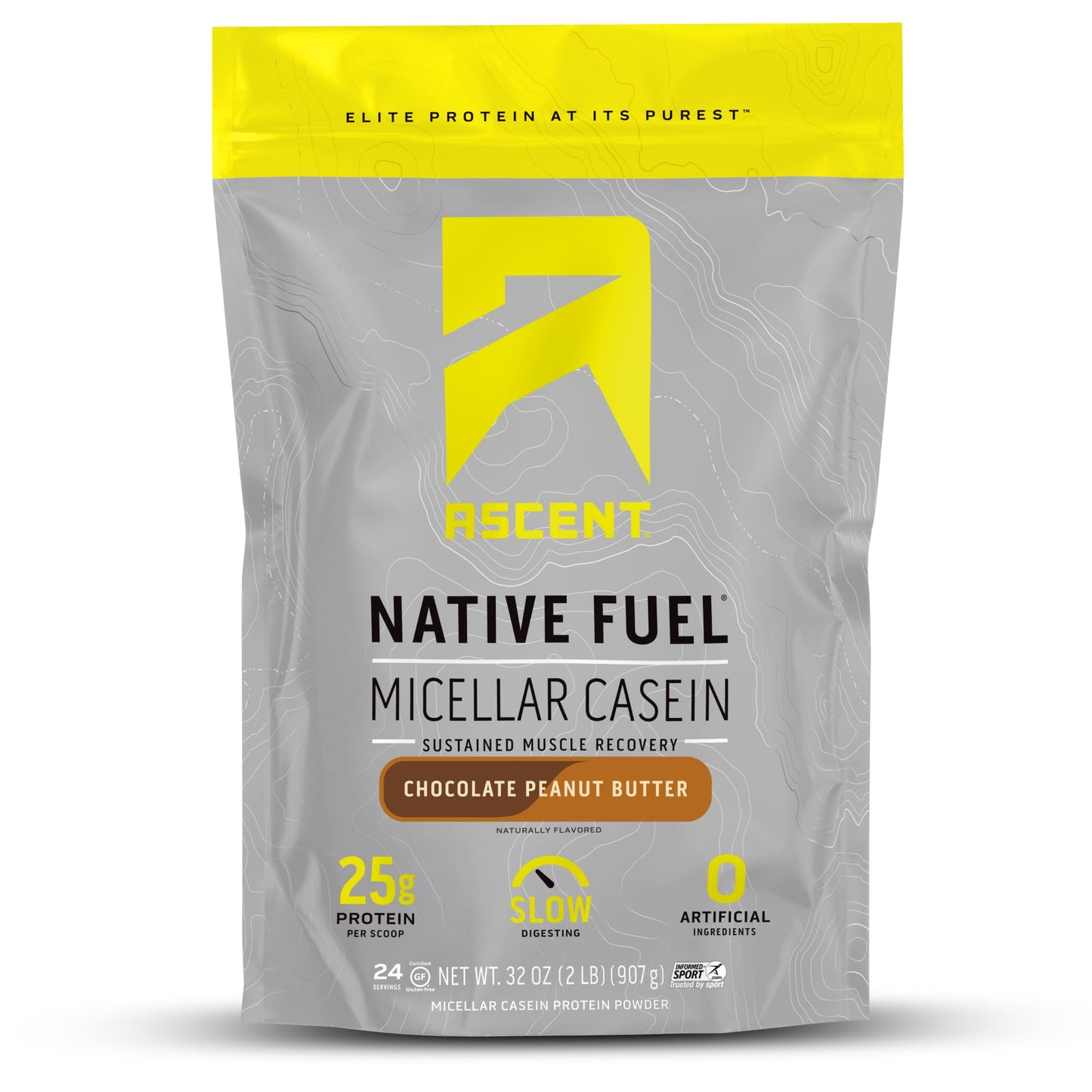 Ascent Casein Protein Powder - 25g Micellar Casein Powder with Zero Artificial Flavors