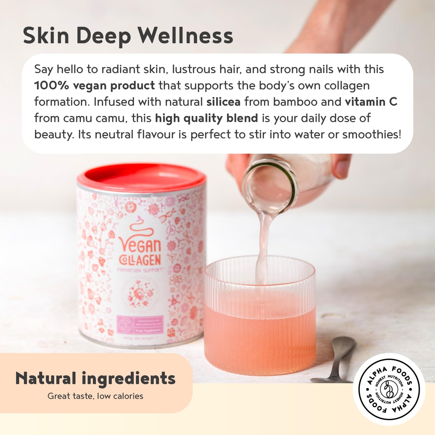 Vegan Collagen Powder with Hyaluronic Acid - Unflavoured 400g Powder