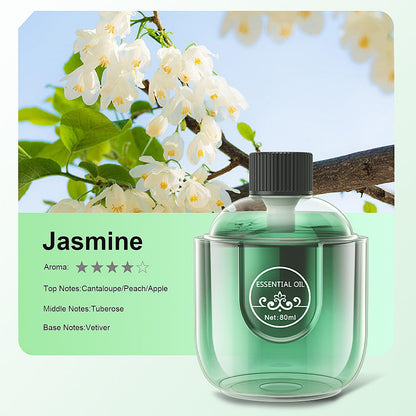 80ml Jasmine Diffuser Liquid Refill, Long Lasting 2.7 oz Oil Refill for Diffuser