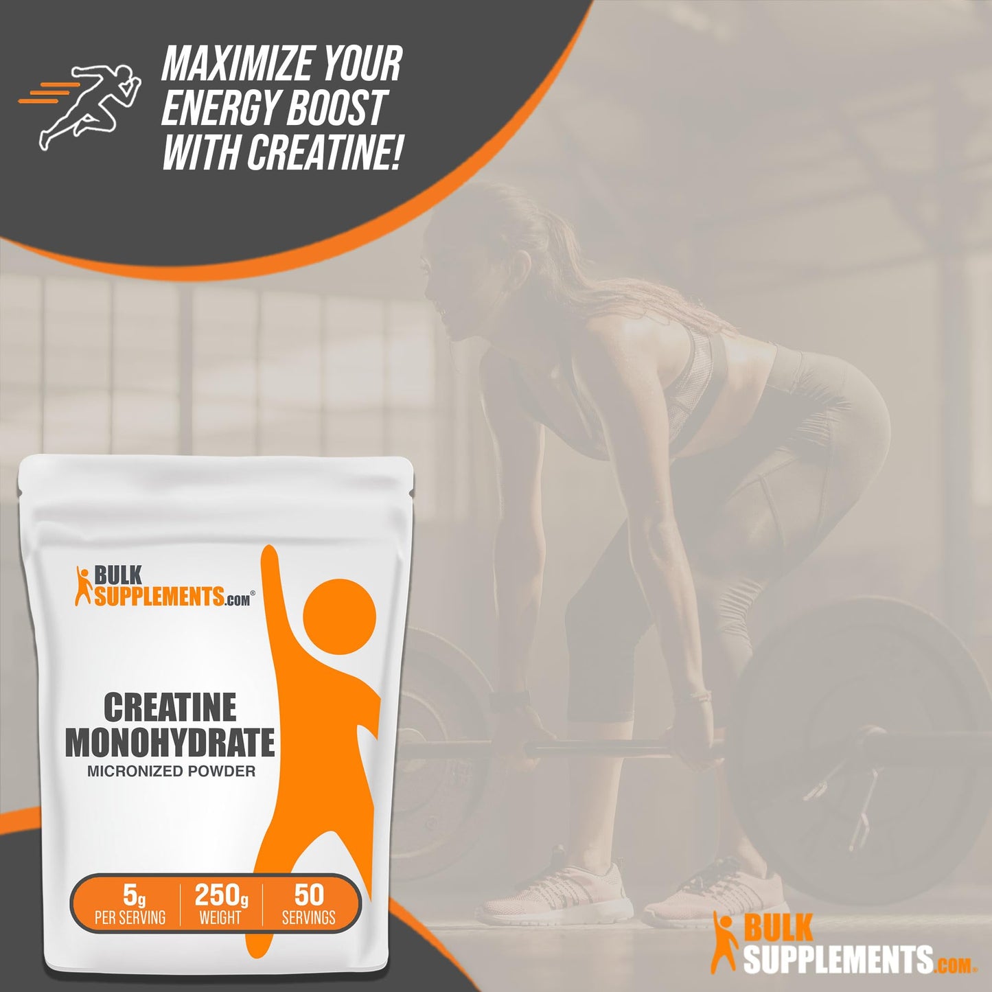 BULKSUPPLEMENTS.COM Creatine Monohydrate Powder - Micronized Creatine