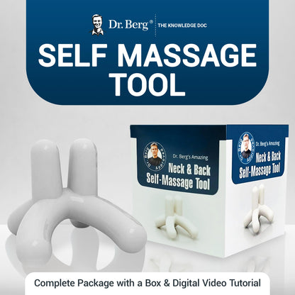 Dr. Berg’s Self-Massage Tool, Best for Back Pain Relief, Handheld Neck and Lower Back