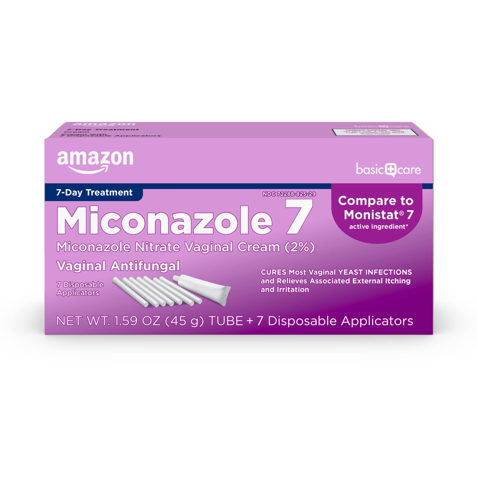 Amazon Basic Care Miconazole 7, Miconazole Nitrate Vaginal Cream 2 Percent, 7-Day Yeast Infection