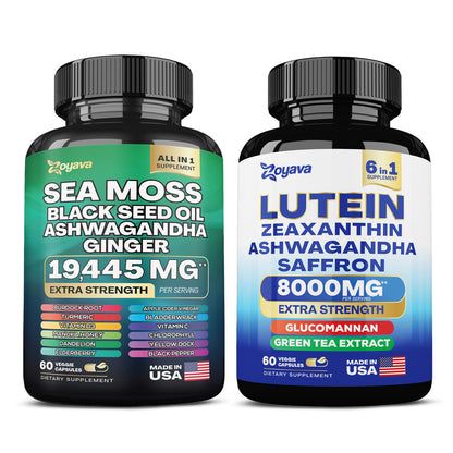 Zoyava Sea Moss 16-in-1 and Lutein 6-in-1 Bundle