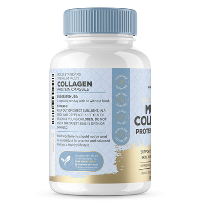 High Strength Multi Collagen 1400MG Tablets with Turmeric & Kelp, Skin, Hair, Nails