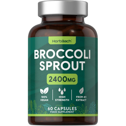 Broccoli Sprout Extract | Activated Sulforaphane Supplement | 2400mg Capsules | 60 Ct