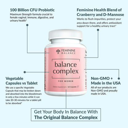 Balance Complex 17-in-1 Vaginal Health 100 Billion Probiotics for Women pH Balance