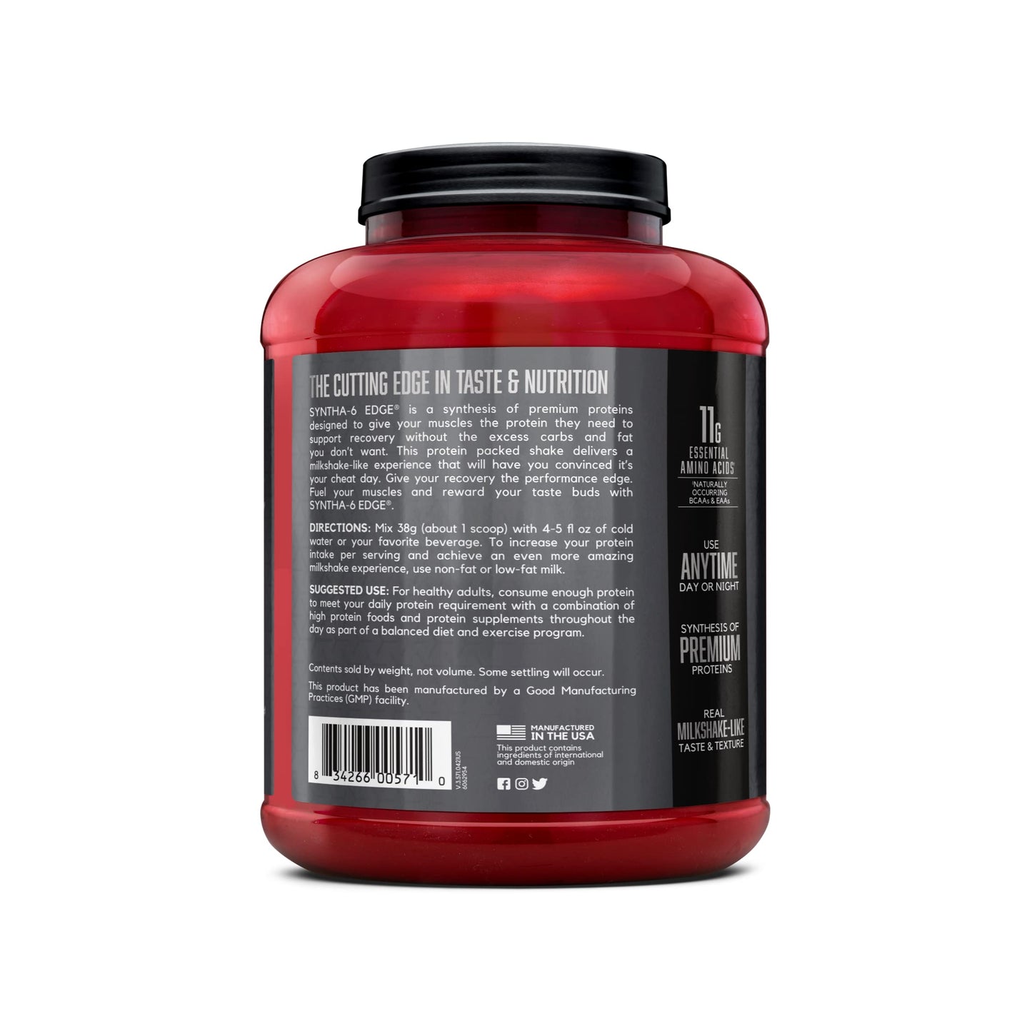 BSN SYNTHA-6 EDGE Protein Powder, with Hydrolyzed Whey, Micellar Casein, Milk Protein