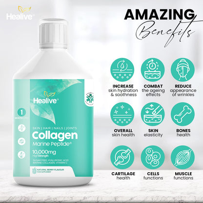 HEALIVE Marine Collagen Peptides - Skin, Hair, Nail & Joint, Support Against Premature Ageing