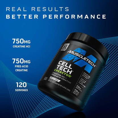 MuscleTech Cell-Tech Creactor Creatine HCl Powder | Post Workout Muscle