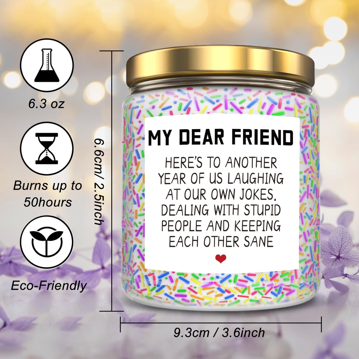 Birthday Gifts for Women, Happy Birthday Candle, Sister Birthday Gifts Ideas