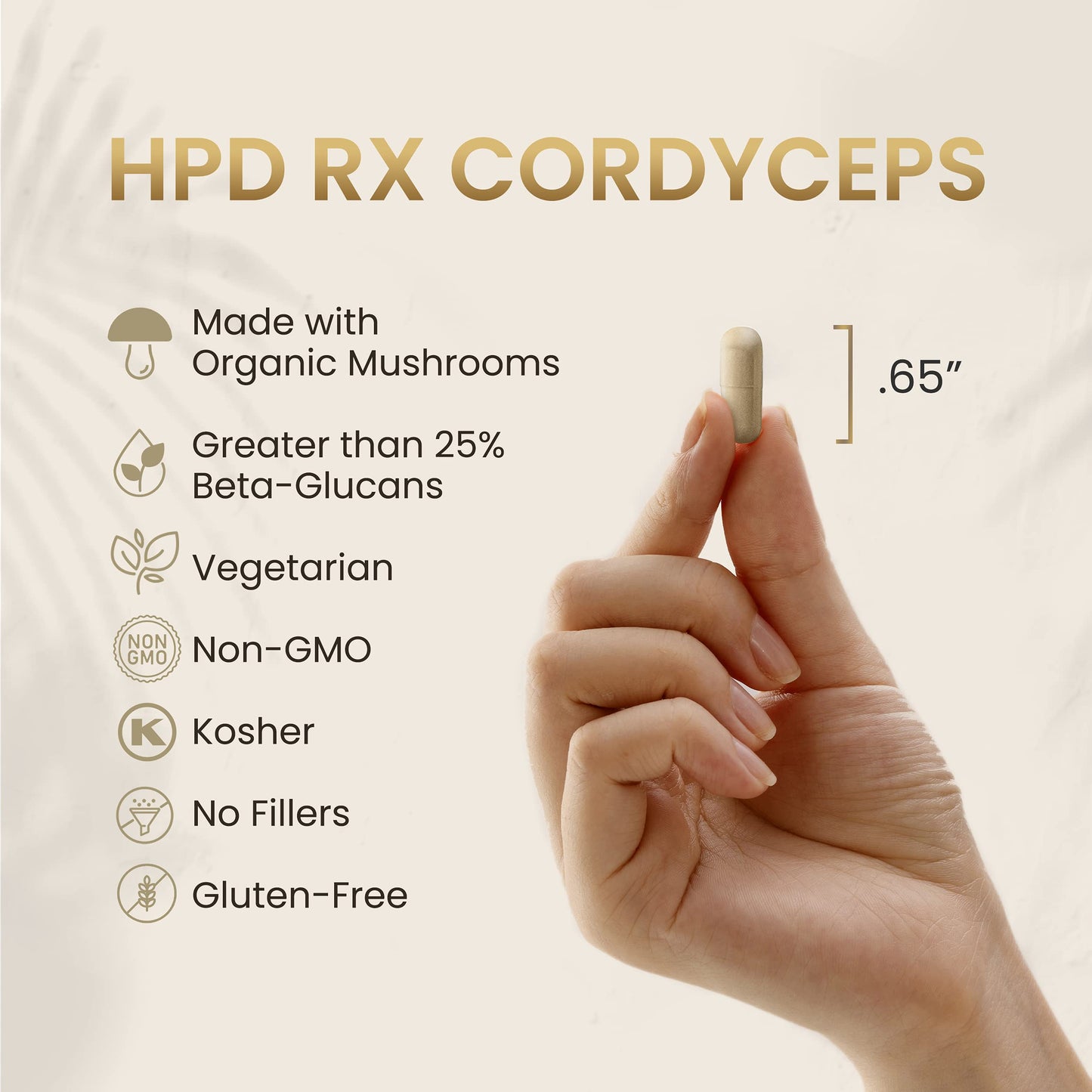 HPD Rx Premium Organic Cordyceps Mushroom Extract Performance , Pack of 2