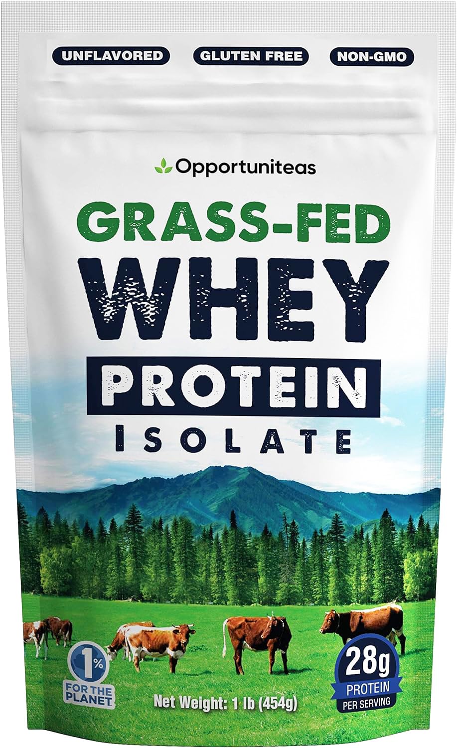 Opportuniteas Grass Fed Whey Protein Isolate Powder - Unflavored Whey Protein Isolate 