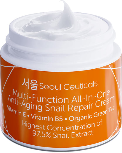 SeoulCeuticals Korean Skin Care 97.5% Snail Mucin Moisturizer Cream - K Beauty Skincare