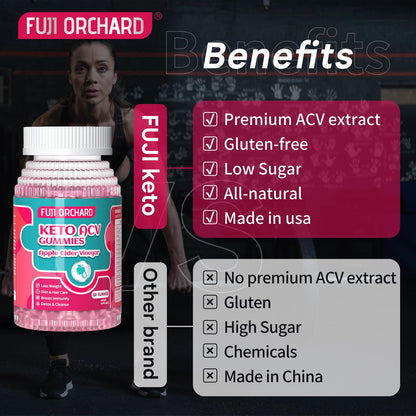 FUJI ORCHARD Keto Acv Gummies, 1500mg Keto Acv Gummies Advanced Weight Loss