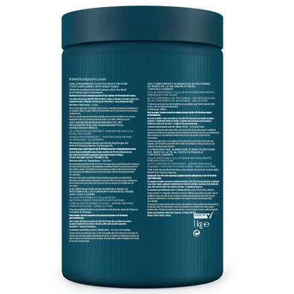 Kinetica Premium Whey Protein Powder | Grass Fed | Strawberry | 1kg | 33 Servings