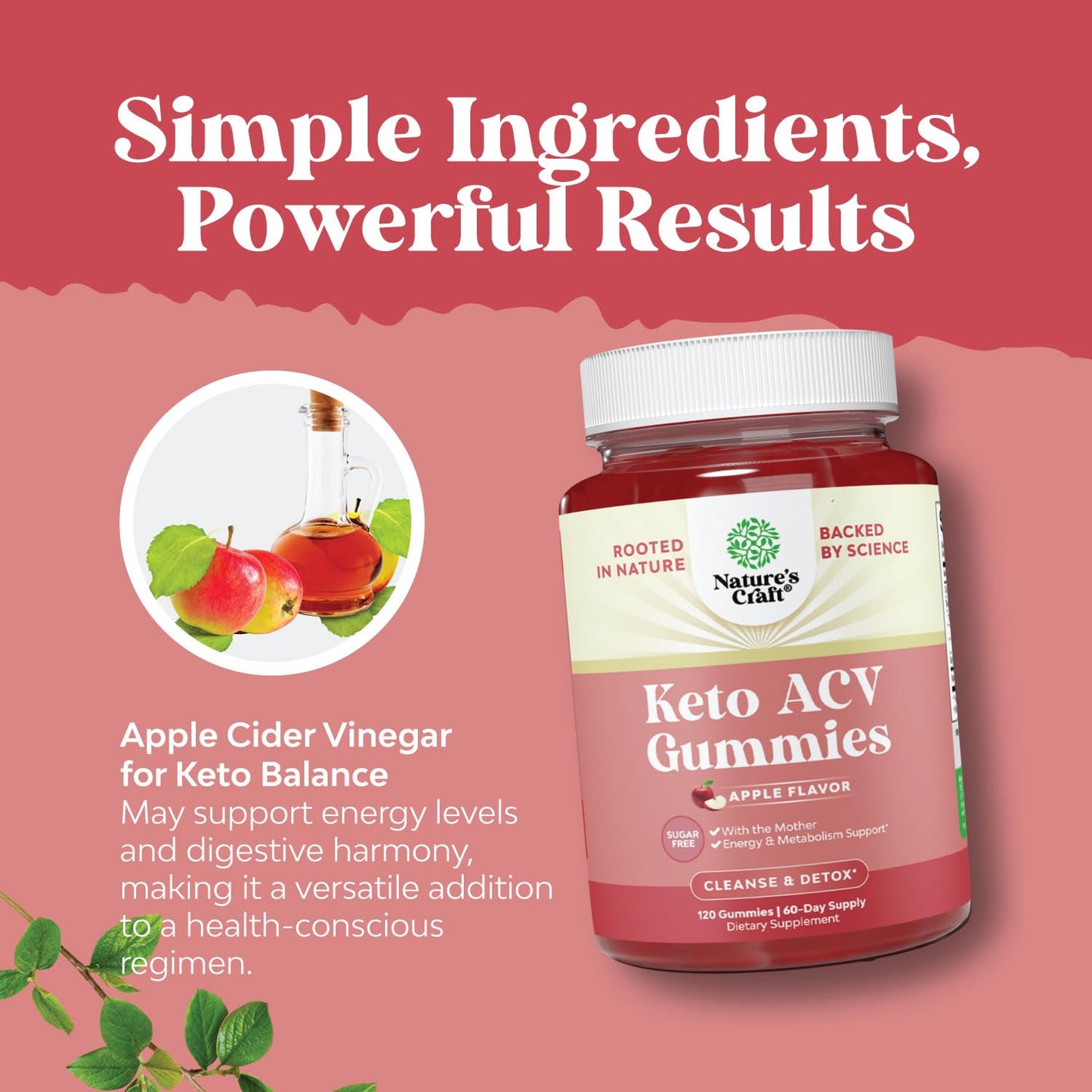 Vegan Advanced Keto ACV Gummies - Keto Apple Cider Vinegar Gummies Sugar Free