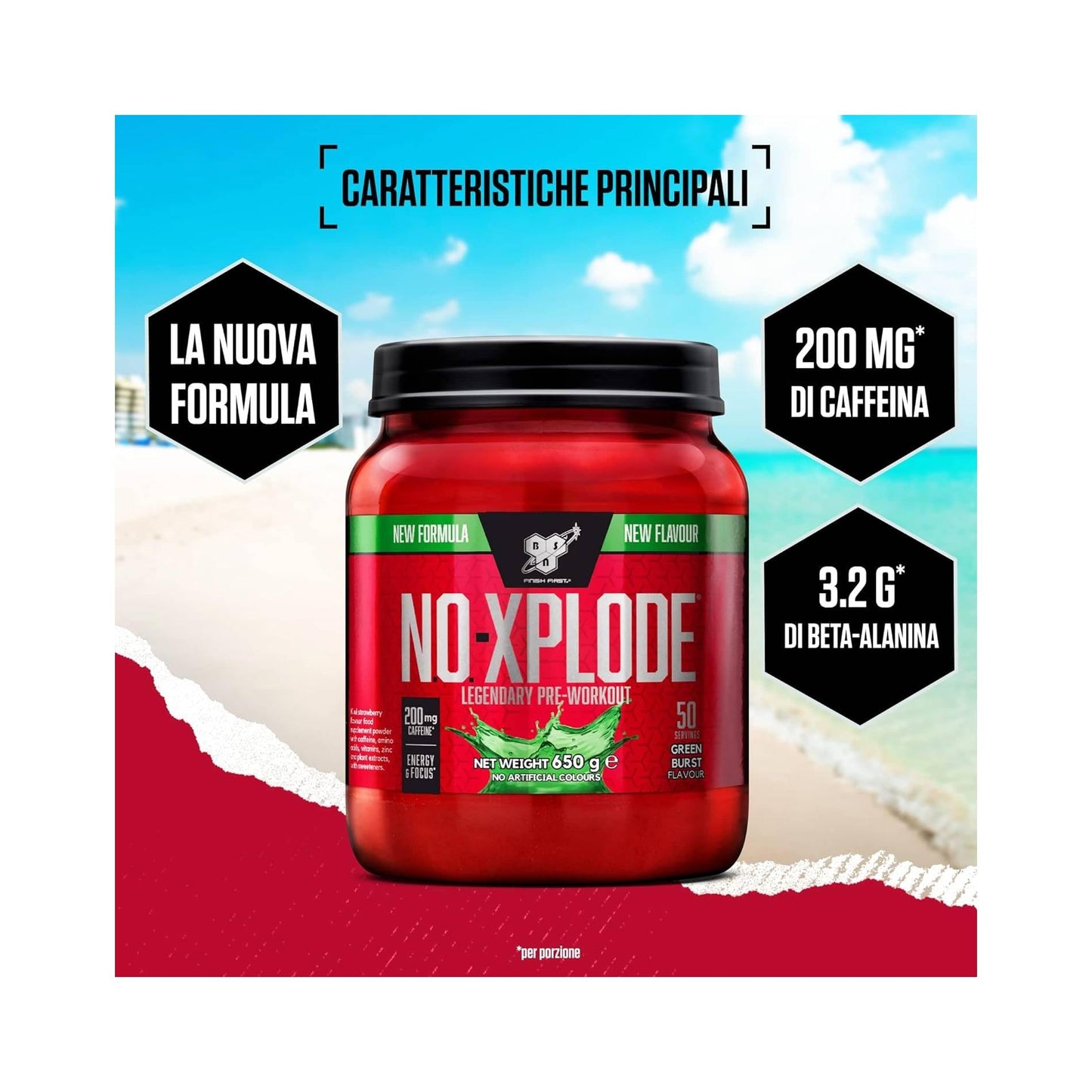 BSN Nutrition N.O.-Xplode Pre Workout Powder Food Supplement, Energy and Focus