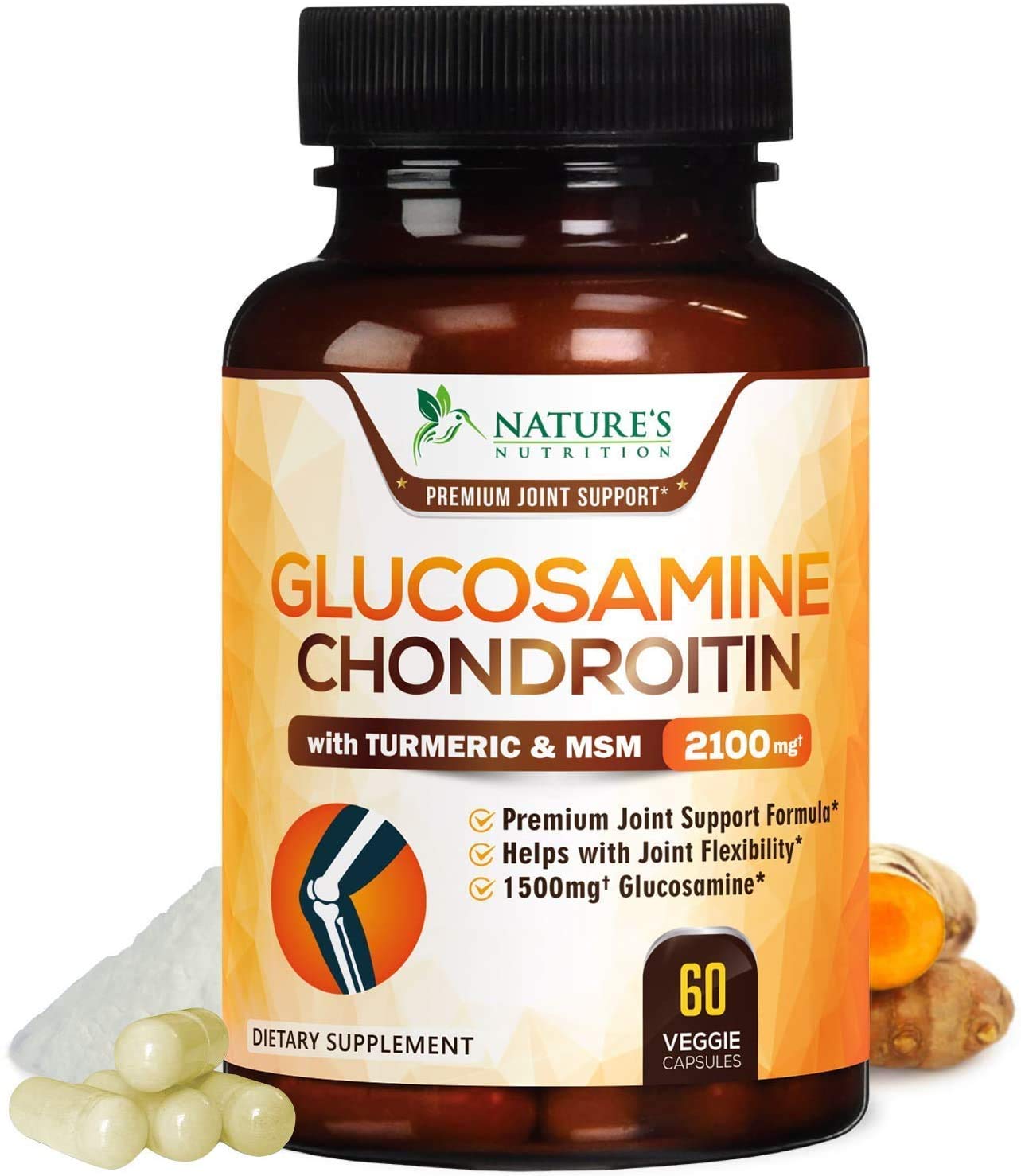 Glucosamine Chondroitin MSM Complex - Joint Support Supplement Turmeric & Boswellia