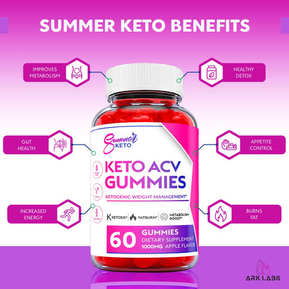 Ark Labs (2 Pack) Summer Keto Gummies - Summer Gummies, Summer Keto ACV Gummy