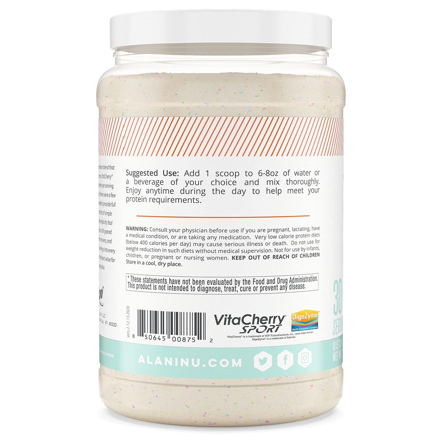 Alani Nu Whey Protein Powder Confetti Cake | 23g Protein with Low Sugar & Digestive Enzymes