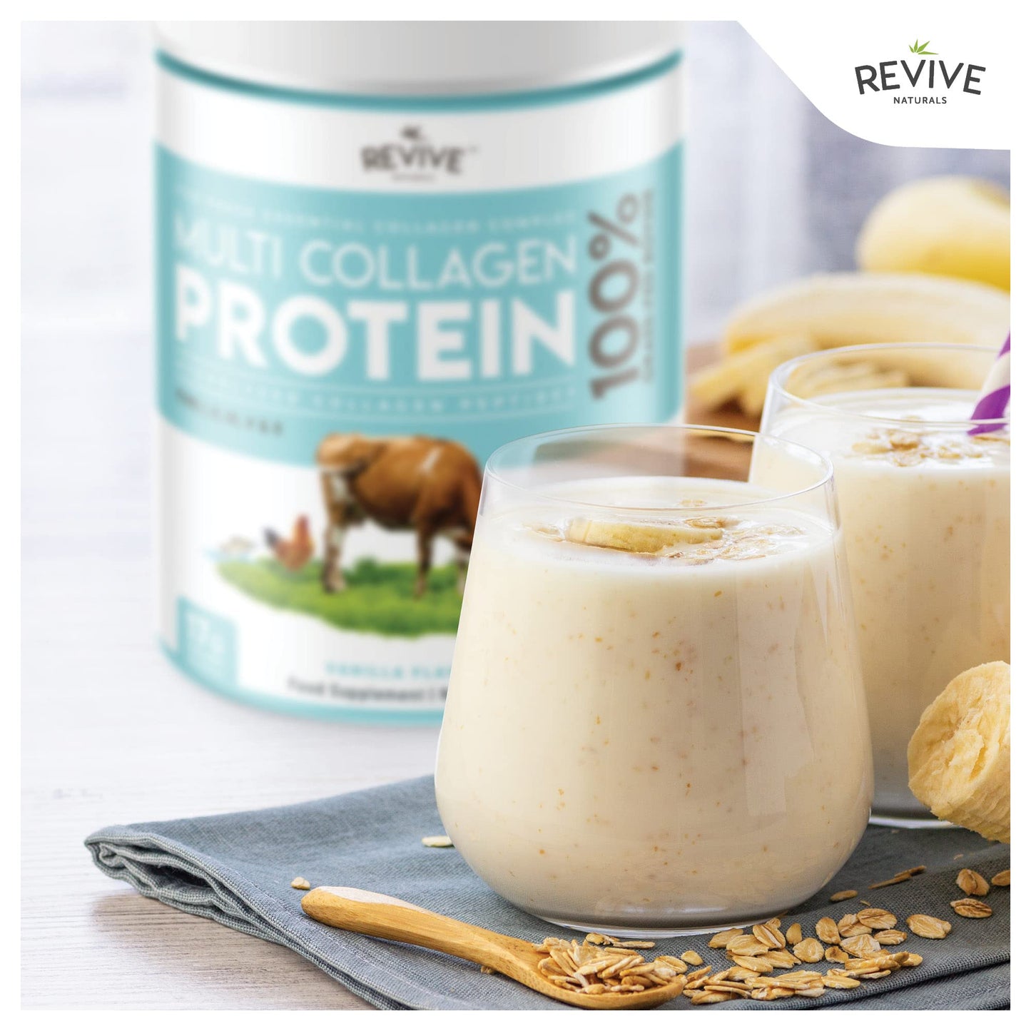 Vanilla Multi Collagen Protein Powder - 400g - Unsweetened - 5 Types of Collagen Peptides