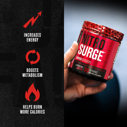 Jacked Factory NITROSURGE Shred Pre Workout Supplement - Energy Booster, Instant