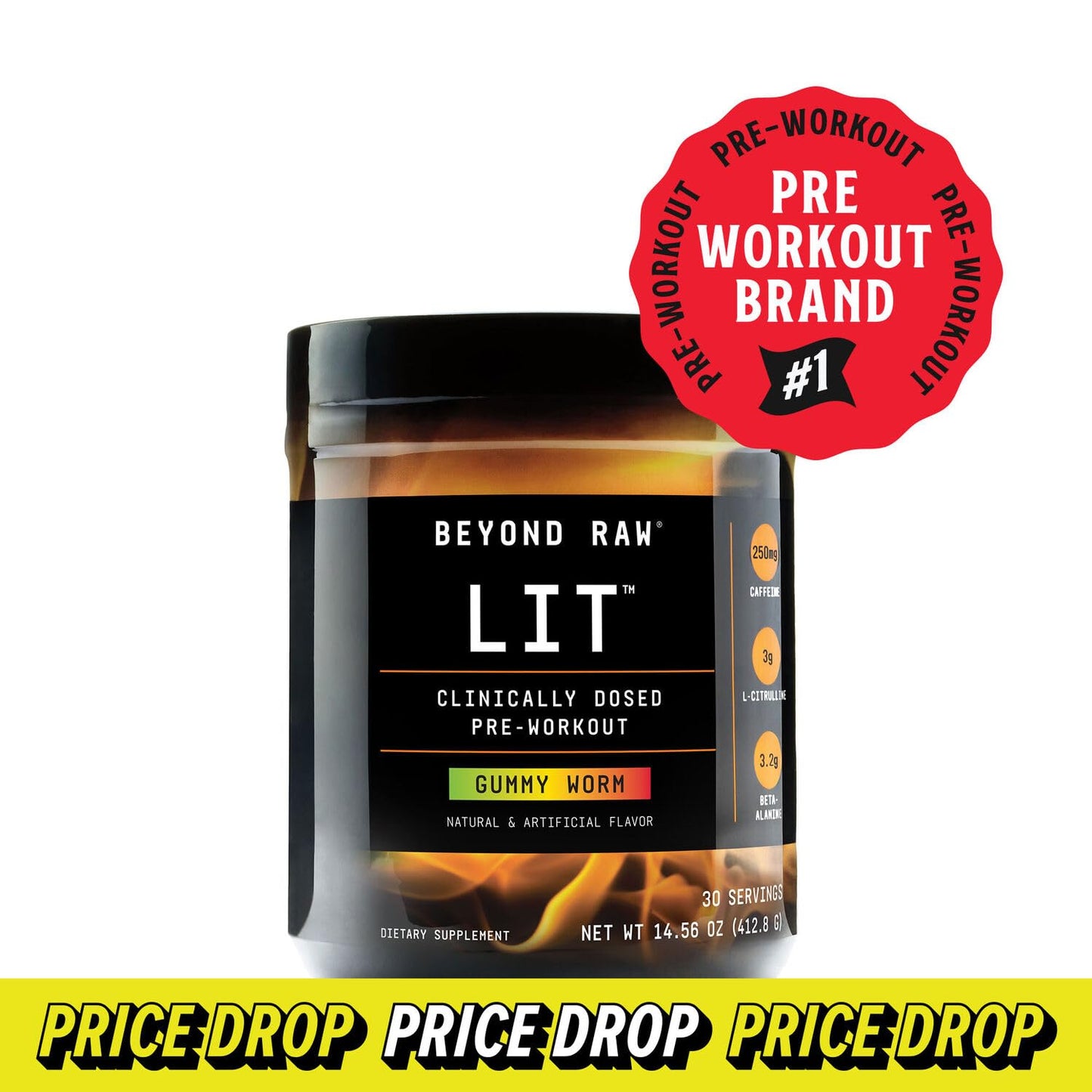 Beyond Raw LIT - Gummy Worm, NET WT 14.9 oz