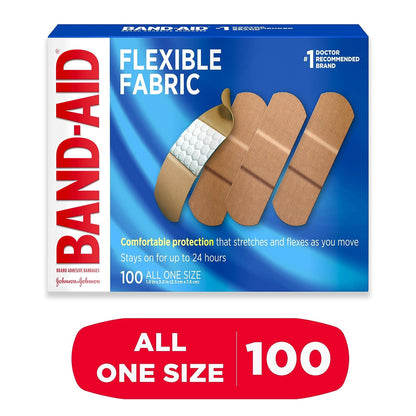 Band-Aid Brand Flexible Fabric Adhesive Bandages for Wound Care and First