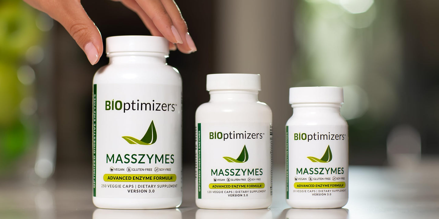 BiOptimizers MassZymes - Complete Digestive Enzymes Supplement for Gut