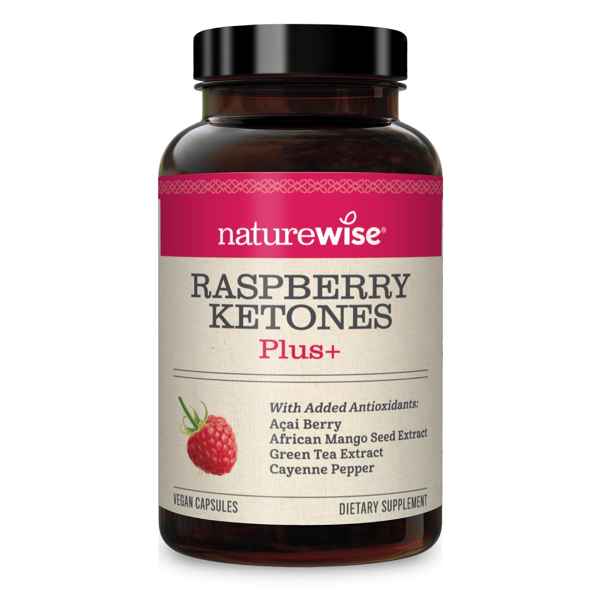 NatureWise Raspberry Ketones Plus - Advanced Ketones in Raspberry Blend Supports Antioxidant