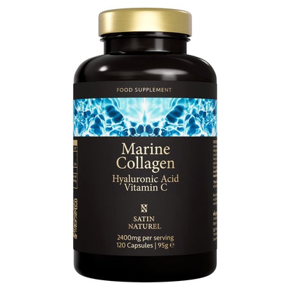 Marine Collagen Capsules with Hyaluronic Acid + Vitamin C 2400mg - High Strength Collagen