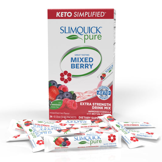 Slimquick Pure 3x Extra Strength Mixed Berry Drink Mix for Women to Help Achieve Weight Goals