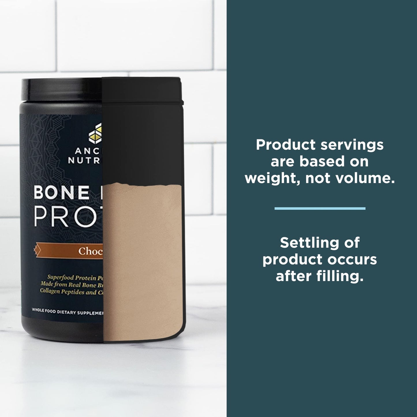 Ancient Nutrition Protein Powder Made from Real Bone Broth, Chocolate, 20g Protein