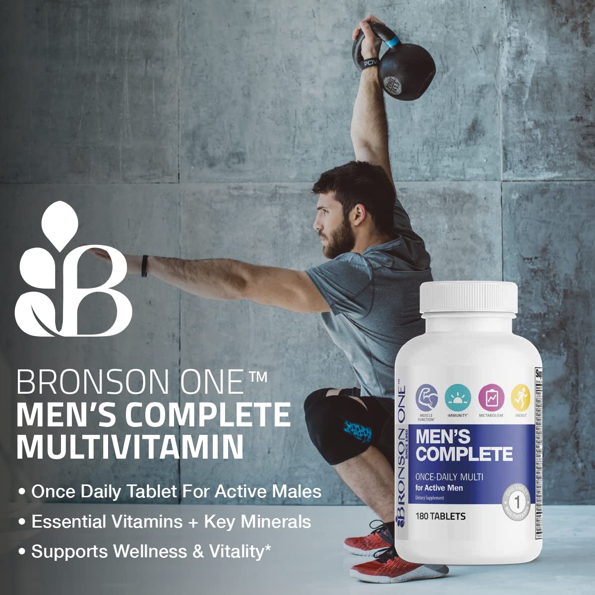 Bronson ONE Daily Men’s Complete Multivitamin Multimineral Once-Daily Multi