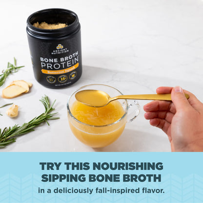 Ancient Nutrition Bone Broth Protein Powder, Chicken Soup, Grass-Fed Chicken