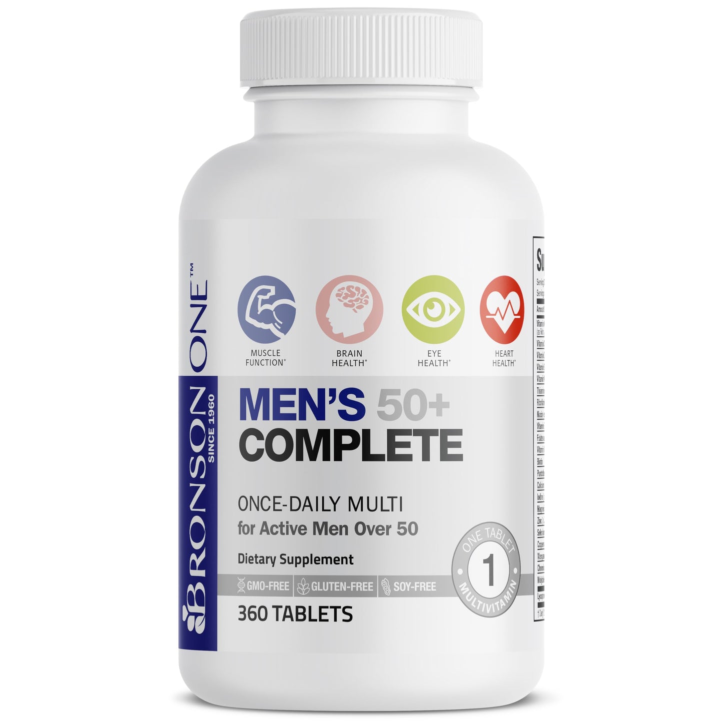 Bronson ONE Daily Mens 50+ Complete Multivitamin Multimineral, 360 Tablets