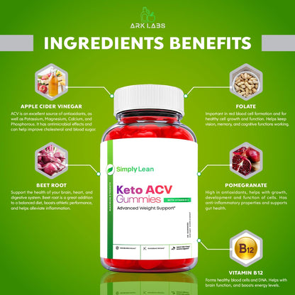 Ark Labs Simply Lean Keto Gummies, Simply Lean Gummies, Simply Lean ACV Gummies