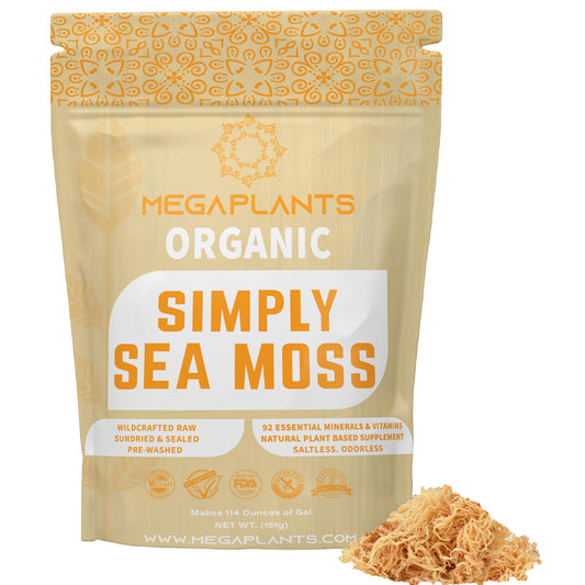 MEGAPLANTS Organic Sea Moss | Makes 228 Servings of Seamoss Gel | Pre-Washed