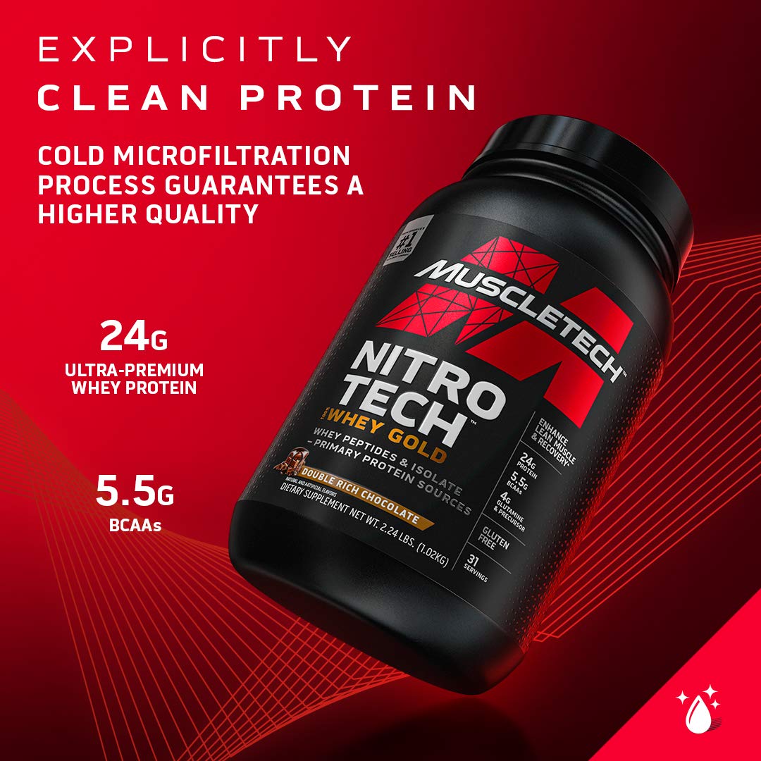 Whey Protein Powder | MuscleTech Nitro-Tech Whey Gold Protein Powder