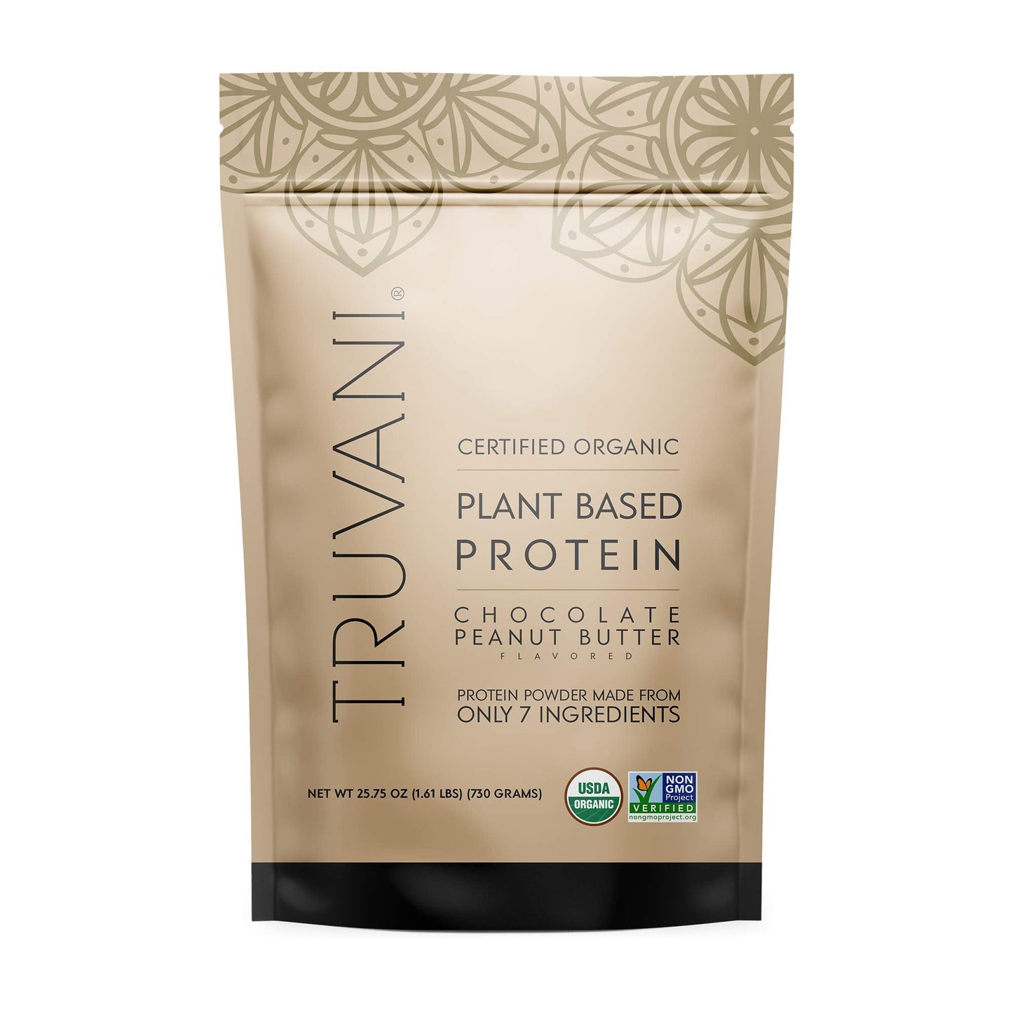 Truvani Vegan Chocolate Peanut Butter Protein Powder - 20g Plant-Based Protein, Gluten