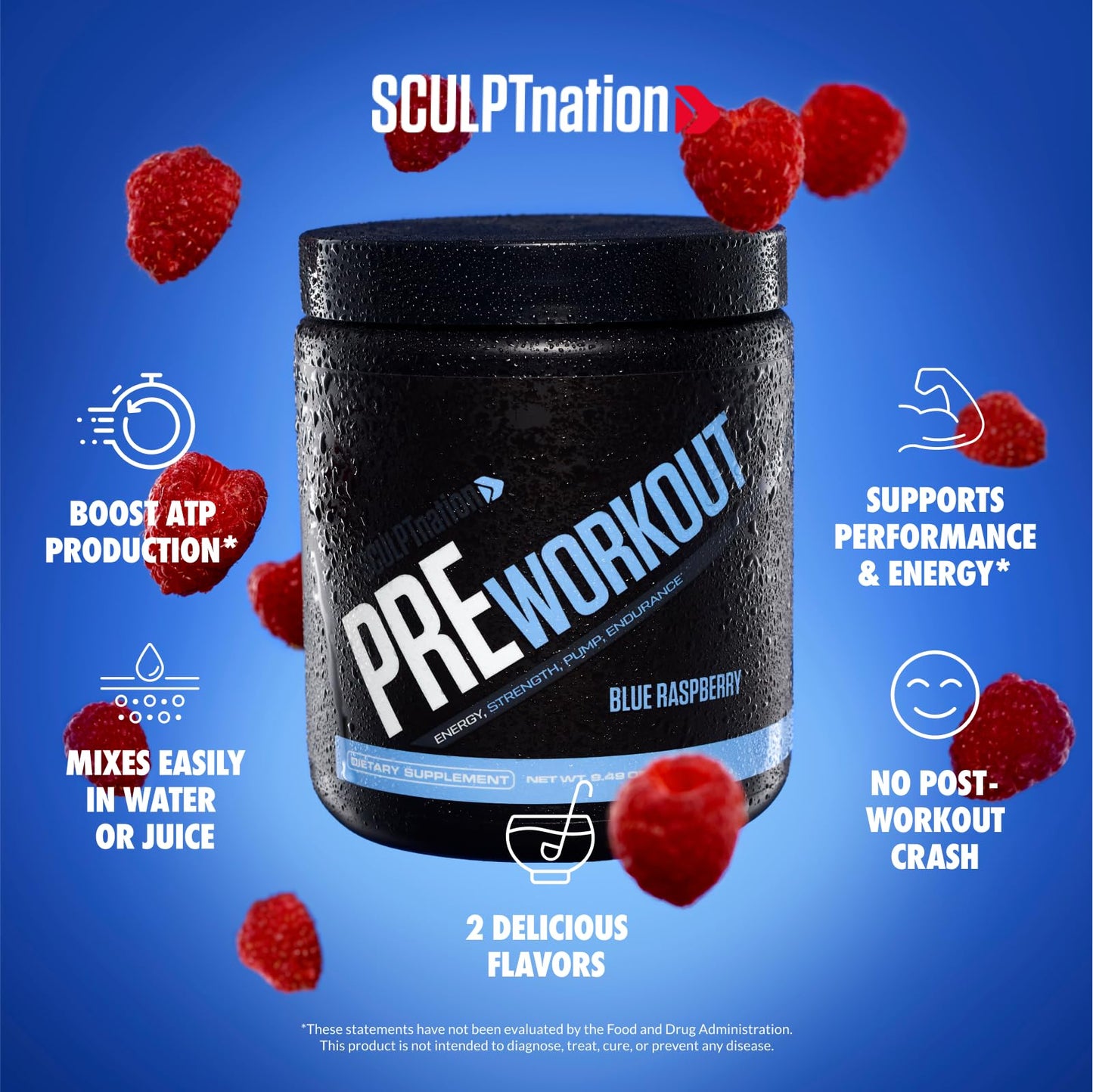 Sculpt Nation by V Shred PreWorkout - Premium Pre Workout Powder with Amino Acids