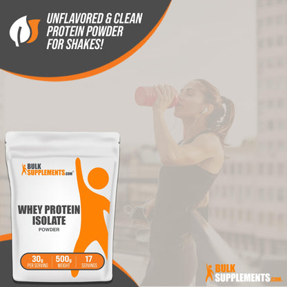 BULKSUPPLEMENTS.COM Whey Protein Isolate Powder - Unflavored Protein Powder