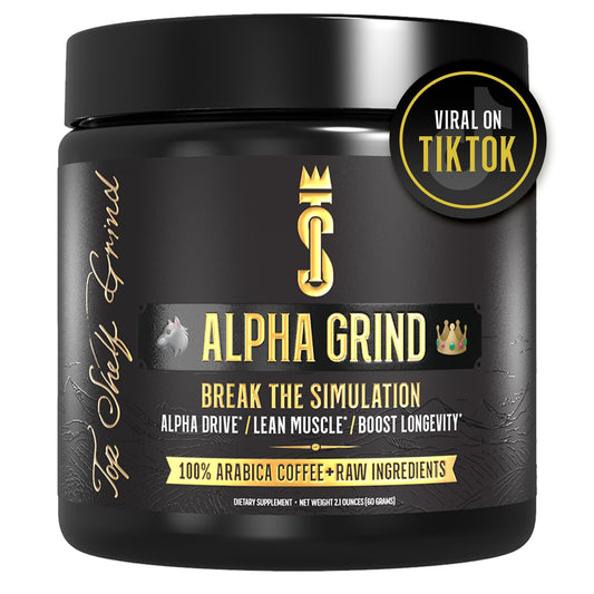 Alpha Grind – Instant Maca Coffee for Men + Natural Energy + Brain Nootropic for Ageless