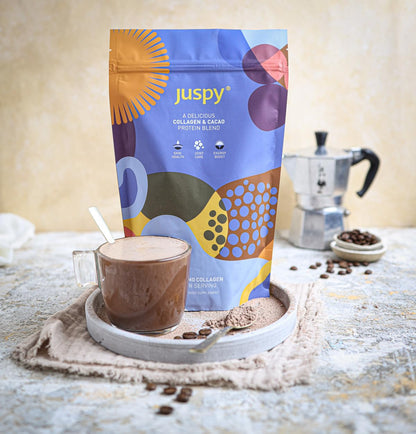 Juspy Premium Marine Collagen Powder + High Protein Cacao Superfood Blend